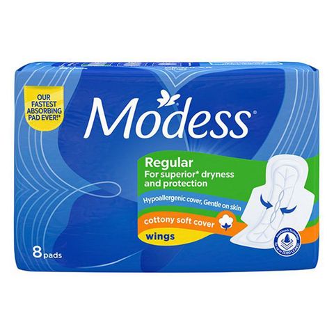 Modess Cottony Soft Maxi with Wing Napkins 8S
