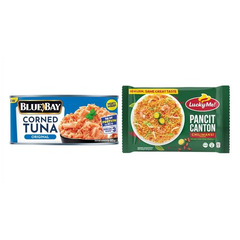 Lucky Me Pancit Canton Chilimansi 80g + Blue Bay Corned Tuna Original 85g