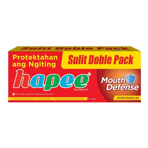 Hapee Explosive Menthol Red Toothpaste Sulit Doble Pack 2 x 90ml