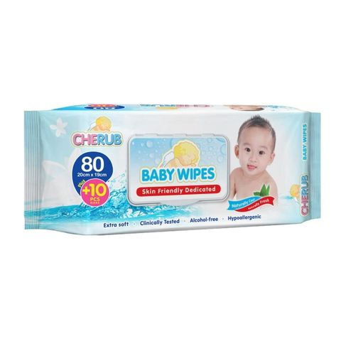 Cherub Baby Wipes 80S