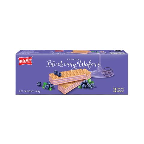Bissin Wafer Blueberry Flavor 100g