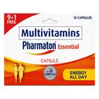 Pharmaton Essential Multivitamins with B Complex Daily Energy Immunity Support 10 Capsules