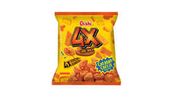 Oishi 4X Cheddar Cheese Flavor Corn Snack 85g