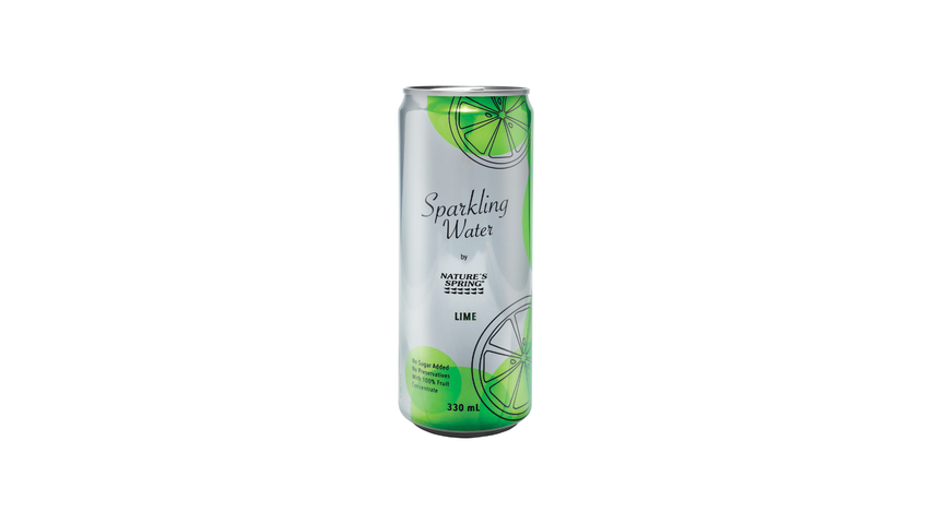 Nature's Spring Sparkling Water Lime 330ml