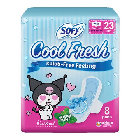 Sofy Cool Fresh Cooling Pad Sanitary Napkin for Menstruation (23cm) 8 Pieces