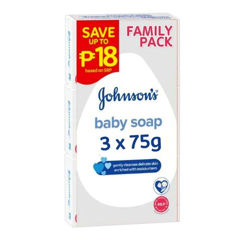 Johnson's Baby Soap Regular Family Pack 3 x 75g