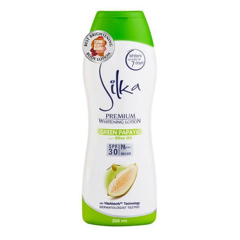 Silka Premium Lotion Green Papaya with Olive Oil 200ml