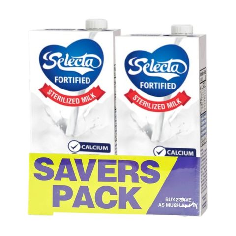 Selecta Fortified Sterilized Milk Savers Pack 2 x 1L