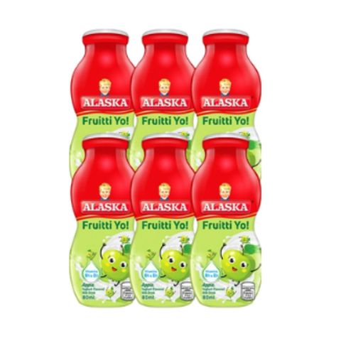 Alaska Fruitti Yo! Apple Yoghurt (Buy 6 Save 6) 6 x 80ml