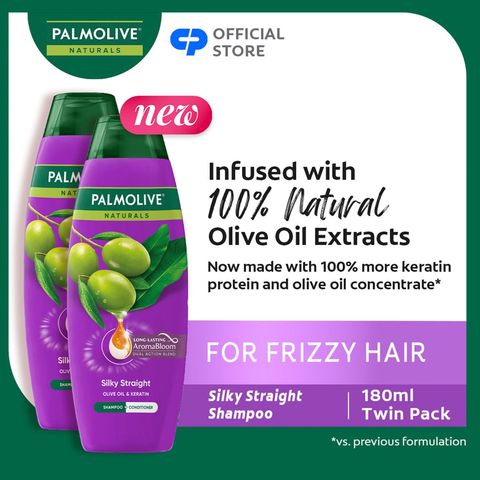 Palmolive Naturals Silky Straight Shampoo & Conditioner (Buy 1, Get 2nd at 50% Off) 2 x 180ml