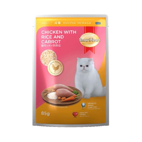 Smartheart Cat Pouch Adult Chicken with Rice and Carrot 85g