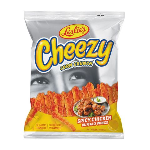Leslie's Cheezy Corn Crunch Buffalo Wings Spicy Chicken 22g