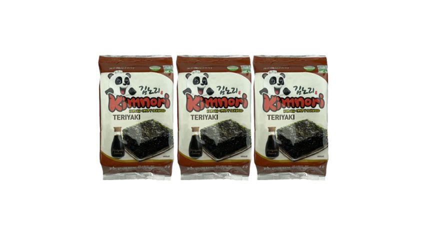 Kimnori Kwangcheonkim Korean Crispy Seaweed Teriyaki Flavor 3 x 4g