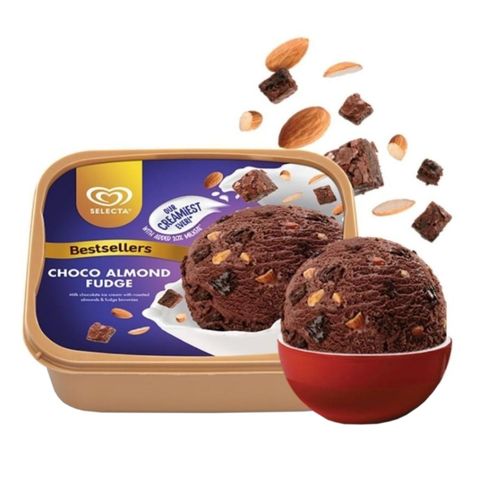 Selecta Choco Almond Fudge Ice Cream 1.25L