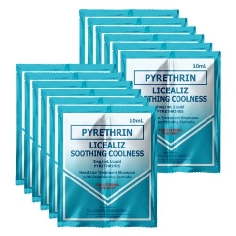 Licealiz Head Lice Treatment Shampoo Soothing Coolness 12 x 10ml
