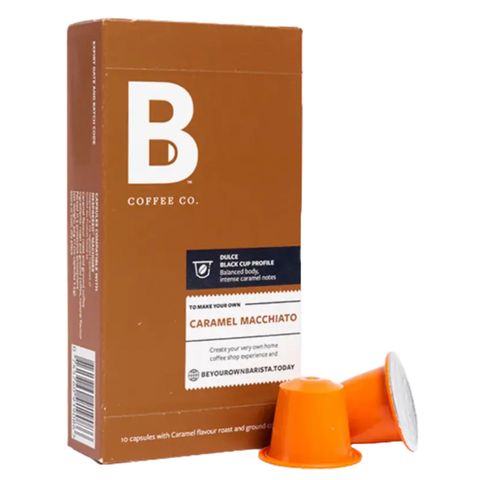 B Coffee Co. Dulce Caramel Macchiato Nespresso Compatible Coffee Capsules 10 Pieces