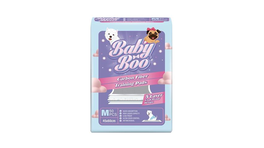 Baby Boo Carbon Fiber Pet Training Pads M 50 Pieces