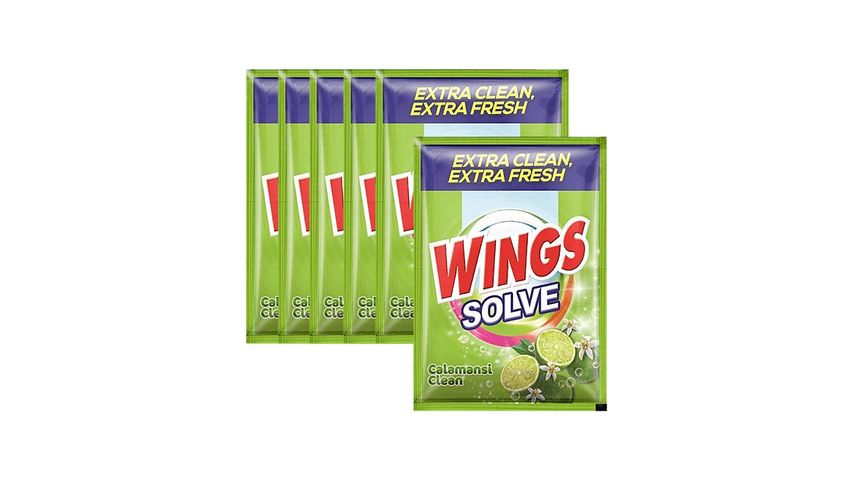 Wings Powder Detegent Solve Calamansi Clean 60g 6's