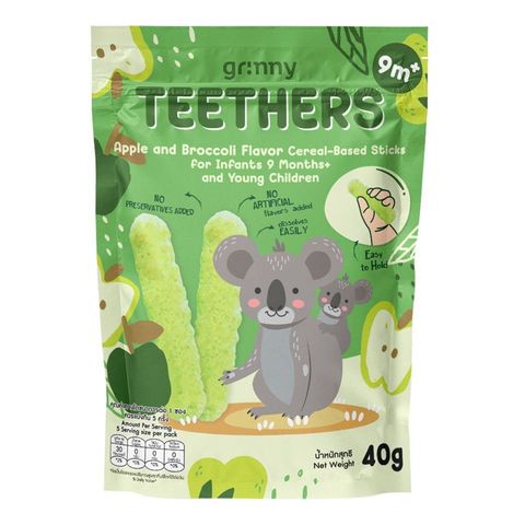 Grinny Teethers Apple and Broccoli 40g