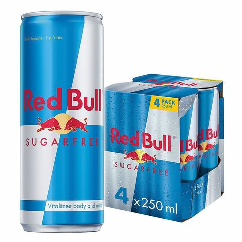 Red Bull Energy Drink Sugar Free 4 x 250ml