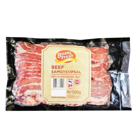 Bounty Fresh Beef Samgyupsal Approximately Per Pack 500g
