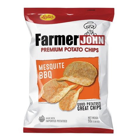 Leslie's Farmer John Premium Potato Chips Mesquite BBQ 55g