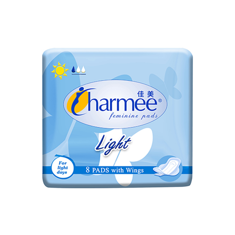 Charmee Sanitary Napkin Light With Wings 8s