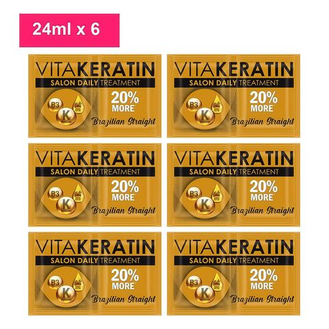 Vitakeratin Salon Daily Treatment Brazilian Straight 6 x 24ml