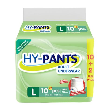 Hy-Pants Adult Underwear Large 12 Pieces
