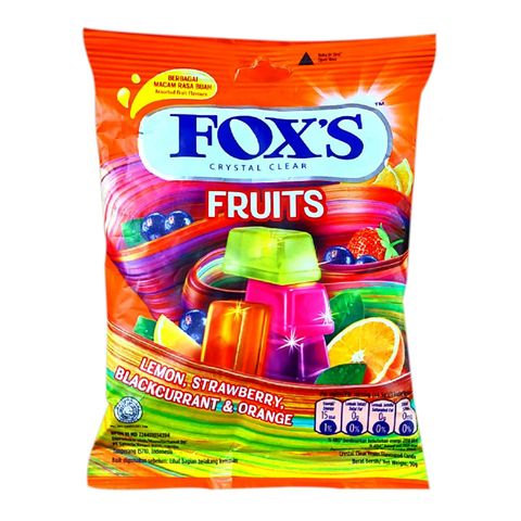 Fox's Crystal Clear Fruits Bag 90g