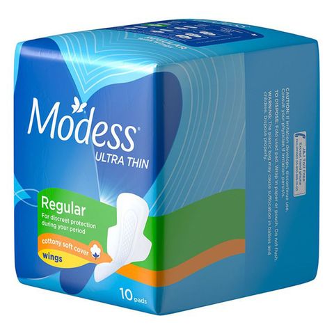 Modess Cottony Soft Ultra Thin Regular Sanitary Napkins 10s