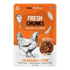 Rare Kitchen Fresh Chunks Nuggets Real Meat Organic Wet Food Pouch Premium Fresh Chunks Chicken 150g