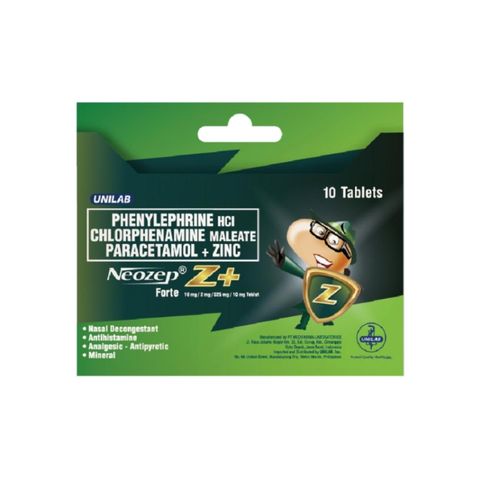 Neozep Z+ Forte 10 Tablets