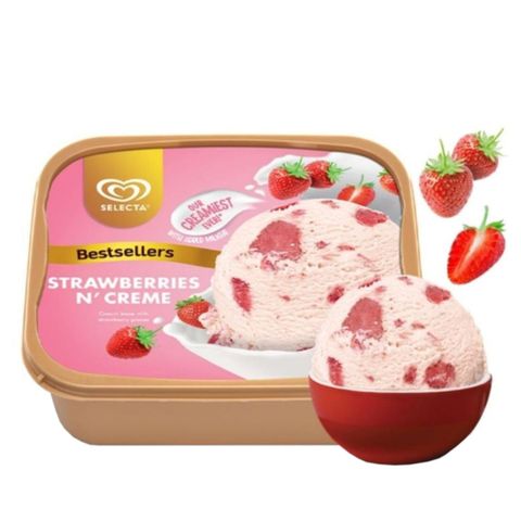 Selecta Strawberries N' Creme Ice Cream 1.25L