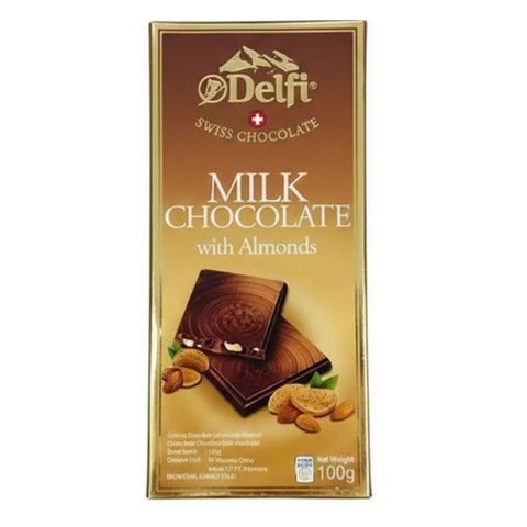 Delfi Milk Chocolate with Almonds 100g