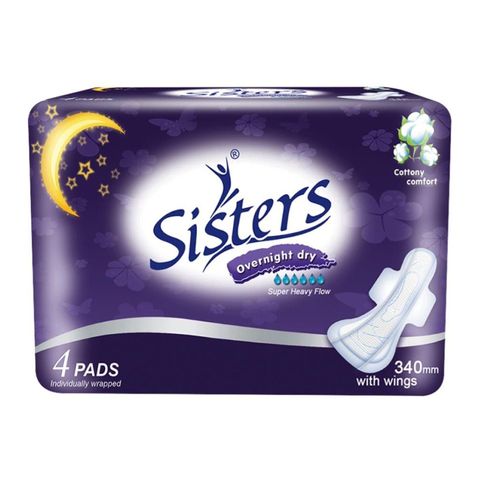 Sisters perforated Cotton Overnight 4pcs