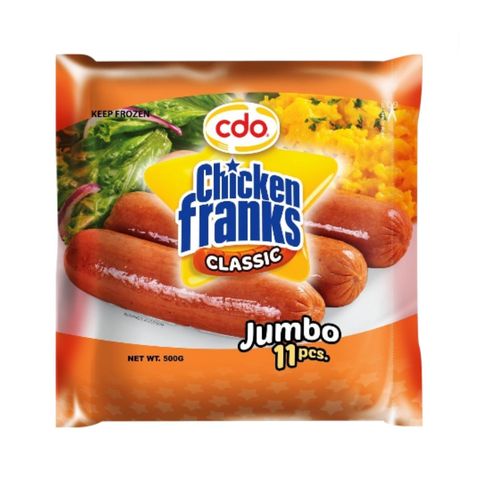 CDO Jumbo Chicken Franks Hotdog 500G