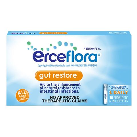 Erceflora Gut Restore Probiotic Gut Balance Support Supplement for Kids & Adults Bottles 10 Pieces
