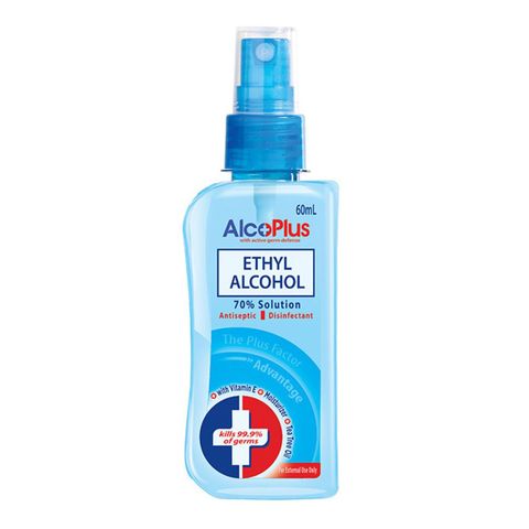 Alcoplus Ethyl Alcohol Spray 70% (Blue) 60ml