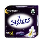 Sisters Cottony Overnight Pads Free 12 Pieces