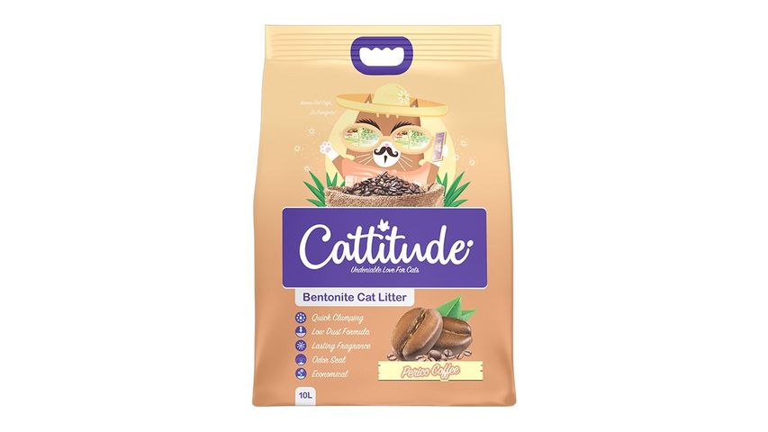 Cattitude Bentonite Cat Litter Perico Coffee 10L