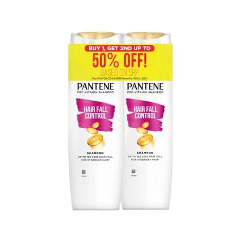 Pantene Shampoo Hair Fall Control (Buy 1, Get The 2nd at 50% Off) 2 x 170ml