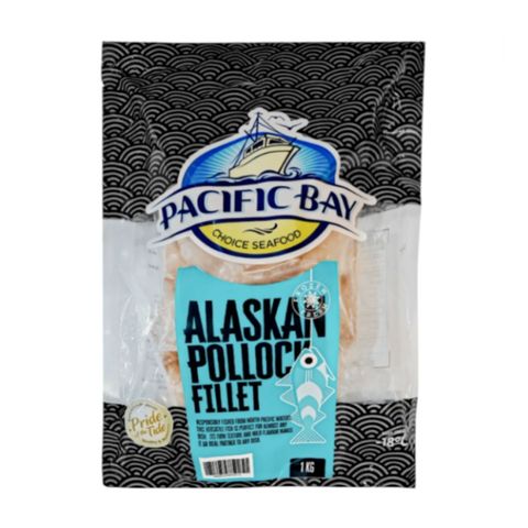 Pacific Bay Alaskan Pollock 1kg (Frozen)