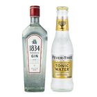 1834 Premium Distilled Gin 750ml + Fever-Tree Tonic Water 200ml