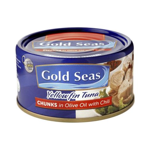 Gold Seas Yellowfin Tuna Chunks in Olive Oil with Chili 90g