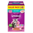 Whiskas Junior Tuna Wet Cat Food Pouches Value Pack 6 x 80g