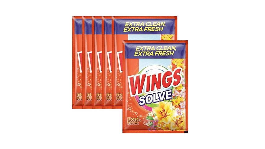 Wings Powder Detegent Solve Floral Fresh 60g 6s