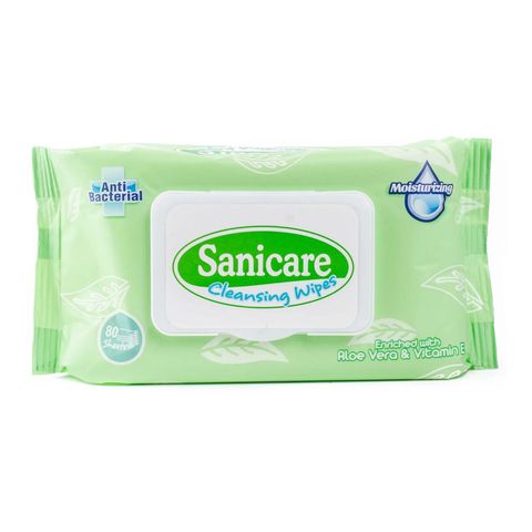 Sanicare Cleansing Wipes 80 Pieces
