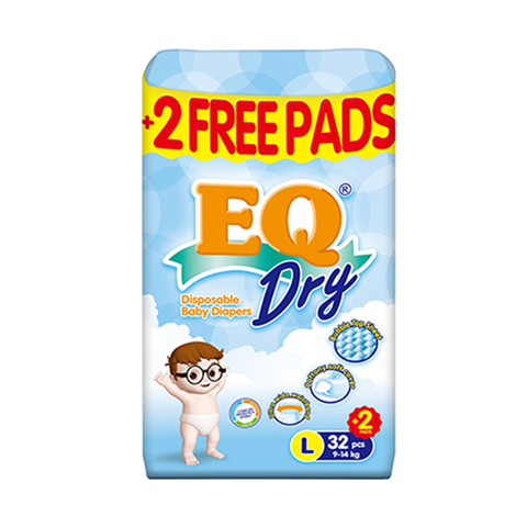 EQ Diaper Dry L 32s