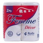 Femme Bathroom Tissue 2 Ply (300 Sheet) 4 Rolls